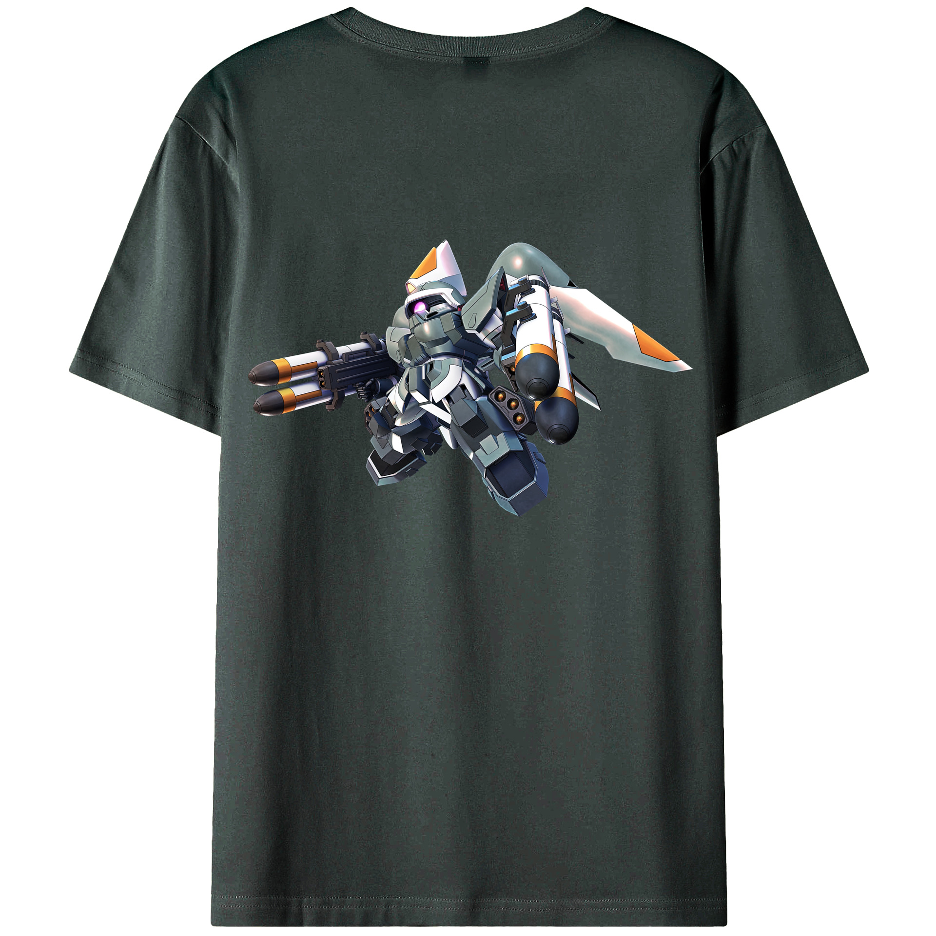 （画像用） 機動戦士ガンダム Mobile Suit Gundam 綿100％ メンズ半袖Tシャツ（バックプリント） 通気性